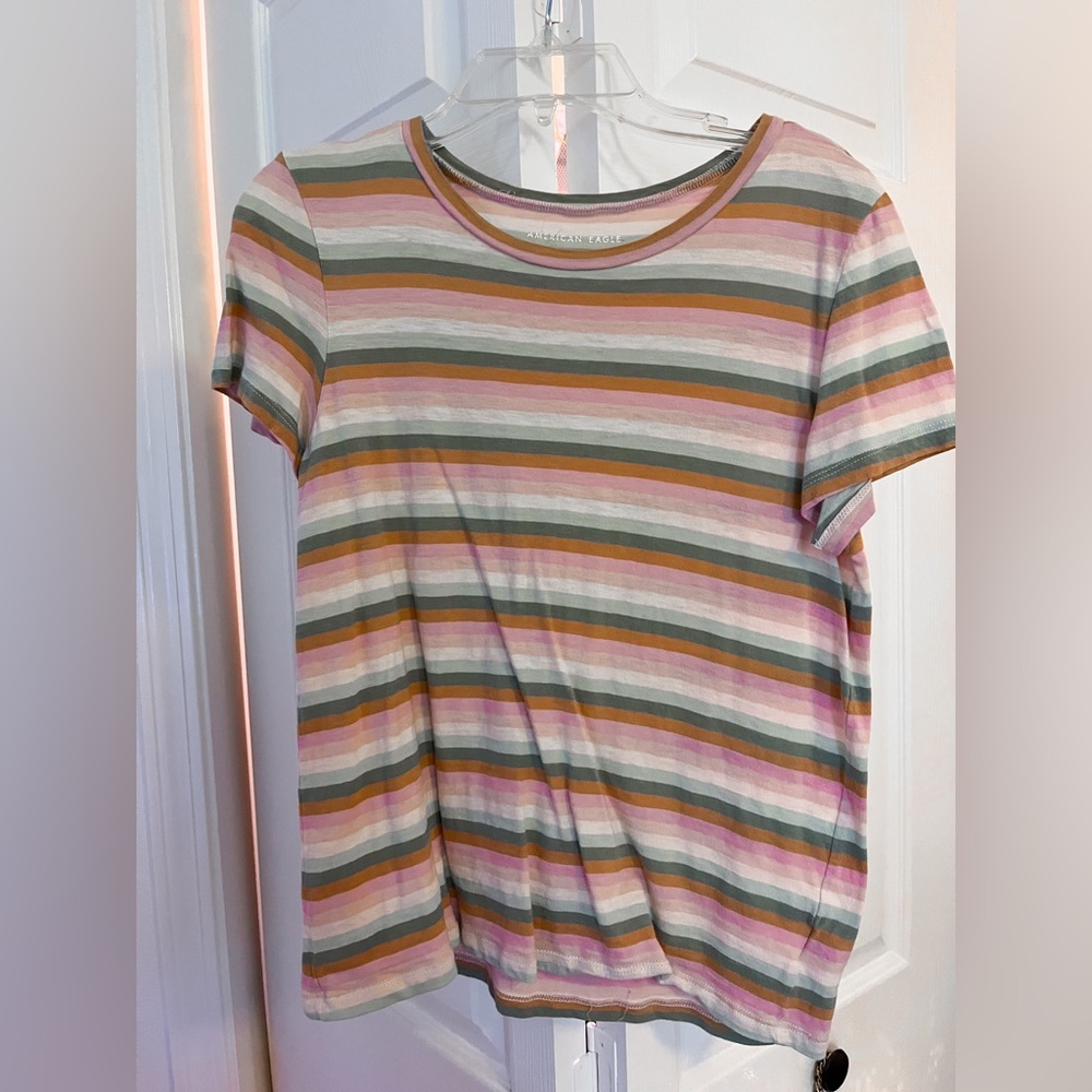American Eagle - Multi Colored Striped Top